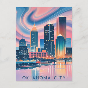 Oklahoma Stadt Wasserstraßenkette Postkarte