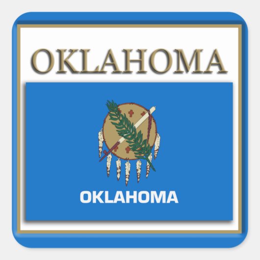 Oklahoma State Flag Design Sticker (Vorderseite)