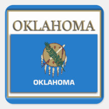 Oklahoma State Flag Design Sticker