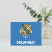 Oklahoma State Flag Osage Shield Peace Pipe Postkarte (Stehend Vorderseite)