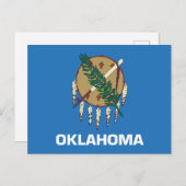 Oklahoma State Flag Osage Shield Peace Pipe Postkarte (Vorne/Hinten)