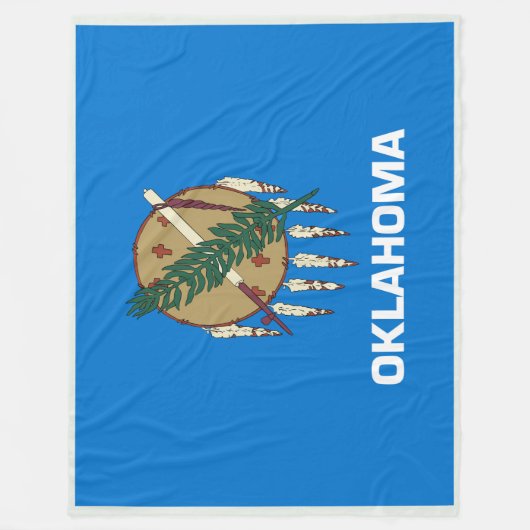 Oklahoma State Flag Print Patriotc Fleecedecke (Vorderseite)