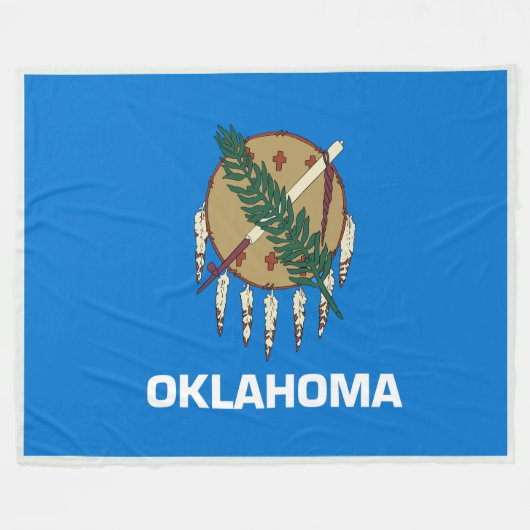Oklahoma State Flag Print Patriotc Fleecedecke (Vorderseite (Horizontal))