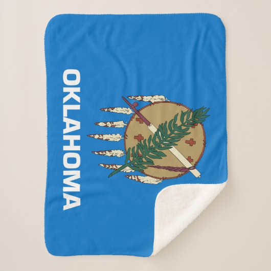 Oklahoma State Flag Print Patriotic Sherpadecke (Vorderseite)