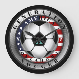 Oklahoma State Generation X American Soccer Große Wanduhr