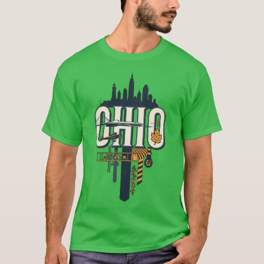 Oklahoma State Heritage Heartland Bison Art T-Shirt (Vorderseite)