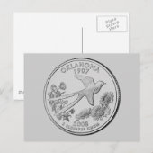 Oklahoma State Quarter Postkarte (Vorne/Hinten)