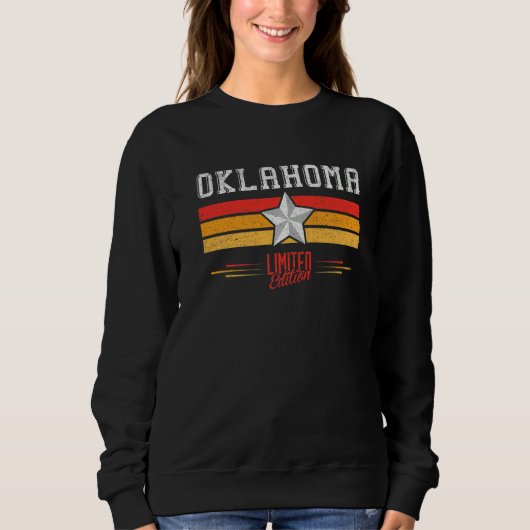 Oklahoma State Retro Vintage Stripes Oklahoma Gift Sweatshirt (Vorderseite)