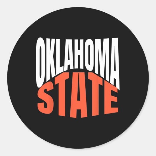 Oklahoma State Runder Aufkleber (Vorderseite)