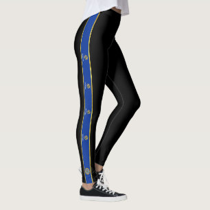 Oklahoma stripes flag leggings