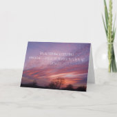 Oklahoma Sunset mit Bäumen und Bibelversen Karte (Vorderseite)
