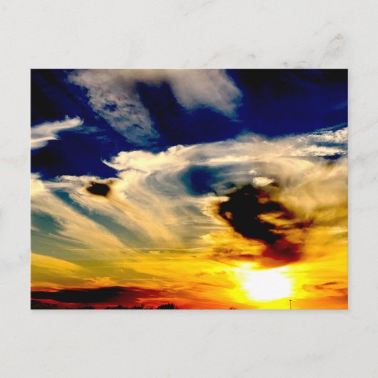 Oklahoma Sunset Postkarte (Vorderseite)