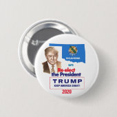 Oklahoma syas Wiederwahl des Präsidenten Button (Vorne & Hinten)