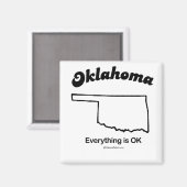 OKLAHOMA - T - Shirt und GEA "OKLAHOMA STAAT MOTTO Magnet (Vorderseite/Rückseite)