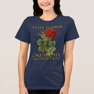 Oklahoma-Territoriumsblume Die Oklahoma-Rose Tri-Blend Shirt