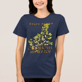 Oklahoma Territory Floral Emblem Mistletoe Tri-Blend Shirt