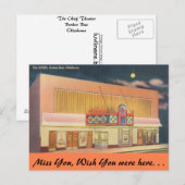 Oklahoma, The Chief Theater, Broken Bow Postkarte (Vorne/Hinten)