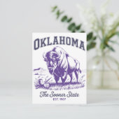 Oklahoma The Sooner State Est. 1907 Postkarte (Stehend Vorderseite)