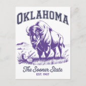 Oklahoma The Sooner State Est. 1907 Postkarte (Vorderseite)