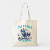 Oklahoma The Sooner State - Vintage Bison Design Tragetasche (Rückseite)