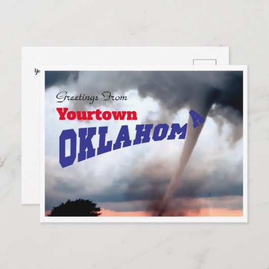 Oklahoma Tornado Postkarte (Vorne/Hinten)