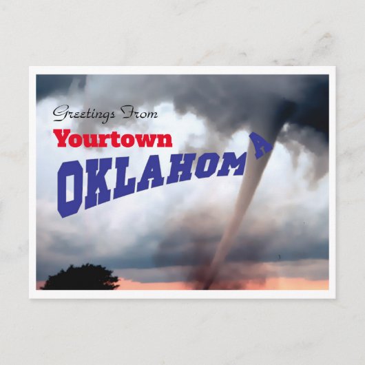 Oklahoma Tornado Postkarte (Vorderseite)