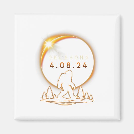 Oklahoma Total Solar Eclipse 2024 Magnet (Vorne)