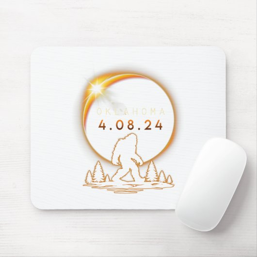 Oklahoma Total Solar Eclipse 2024 Mousepad (Mit Mouse)