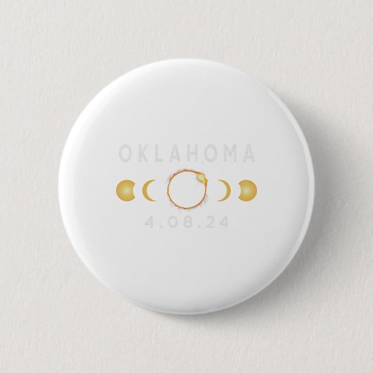 Oklahoma Total Solar Eclipse April 8 2024 Solar EC Button (Vorderseite)