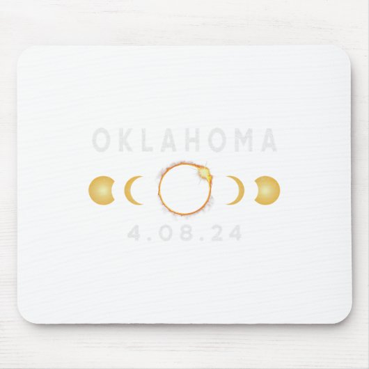 Oklahoma Total Solar Eclipse April 8 2024 Solar EC Mousepad (Vorne)
