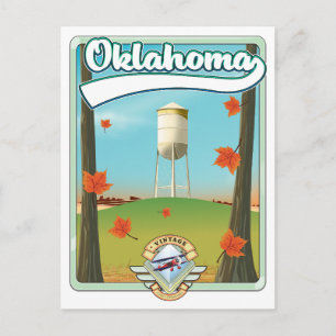 Oklahoma Travel Poster Feiertagspostkarte
