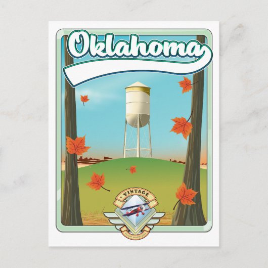 Oklahoma Travel Poster Feiertagspostkarte (Vorderseite)