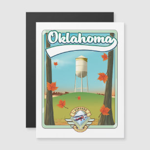 Oklahoma Travel Poster Magnetkarte