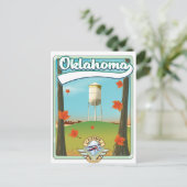 Oklahoma Travel Poster Postkarte (Stehend Vorderseite)