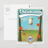 Oklahoma Travel Poster Postkarte (Vorne/Hinten)