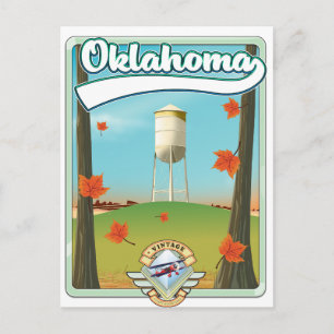 Oklahoma Travel Poster Postkarte