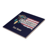 Oklahoma United Staaten Retro Map Vintag USA Fliese (Seite)