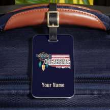 Oklahoma United Staaten Retro Map Vintag USA