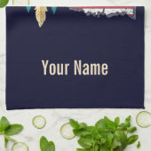 Oklahoma United Staaten Retro Map Vintag USA Geschirrtuch (Gefaltet)