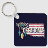 Oklahoma United Staaten Retro Map Vintag USA Schlüsselanhänger (Vorderseite)
