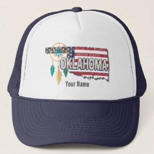 Oklahoma United Staaten Retro Map Vintag USA Truckerkappe