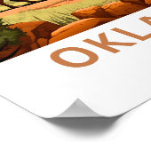 Oklahoma United Staaten Travel Print Poster (Ecke)