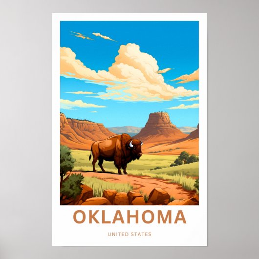 Oklahoma United Staaten Travel Print Poster (Vorne)