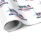 Oklahoma US Flagge Staat Geschenkpapier (Rolleneckpunkt)