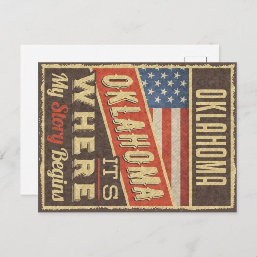 Oklahoma USA Flag Postkarte (Vorne/Hinten)