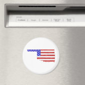 Oklahoma USA Flaggen-Silhouette Staat-Karte Magnet (In Situ (Geschirrspüler))