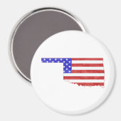 Oklahoma USA Flaggen-Silhouette Staat-Karte Magnet (Vorderseite/Rückseite)