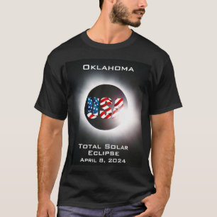 Oklahoma USA Gesamte Sonnenfinsternis 8. April 202 T-Shirt