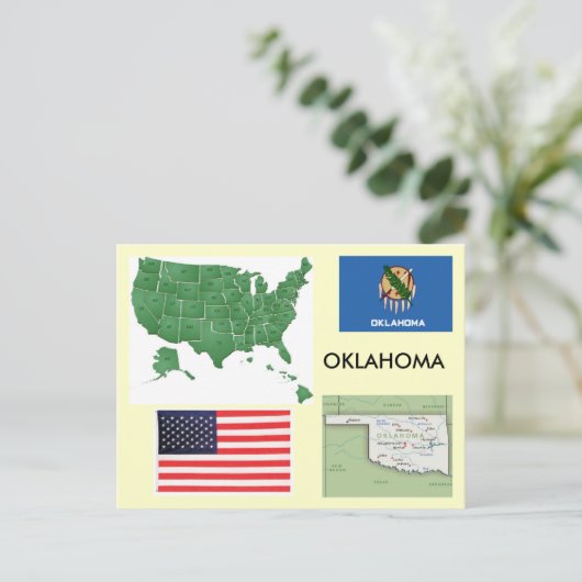 Oklahoma, USA Postkarte (Stehend Vorderseite)