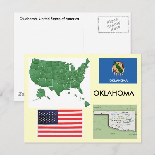 Oklahoma, USA Postkarte (Vorne/Hinten)